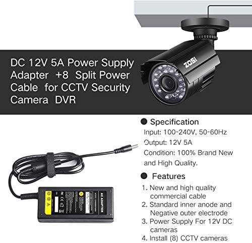ARyee Biztonsági Kamera Adapter 100V-240V AC-DC 8-Ahogy Hatalom Elosztó Kábel Tápegység CCTV Biztonsági Kamera DVR LED Szalag Világítás