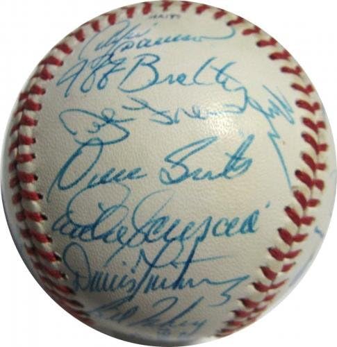 Az 1990-es NL All Star Csapat Aláírt Baseball Tony G. LARKIN Barry Bonds 33 Auto PSA - Dedikált Baseball
