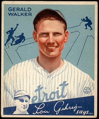1934 Goudey 26 Gerald Walker Detroit Tigers (Baseball Kártya) JÓ Tigrisek