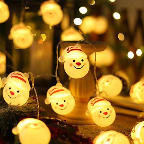 Hóember String Fények Karácsonyi Labdák String Fények Elemes 10 Led Világító Labdák Karácsonyfa Dekoráció, Beltéri Otthon Kert Fesztivál