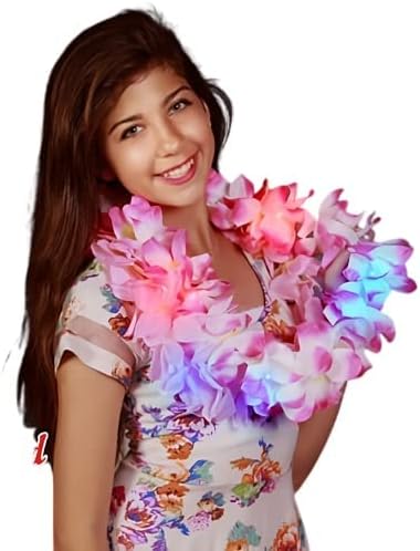 blinkee LED Luau Fiesta: Élénk 12-Pack Hawaii Virágfüzérek a Villogó & Állandó Módok, Vegyes Színek, Cserélhető Akkumulátorok - Ideális