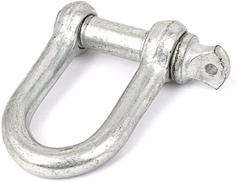 Aexit M14-Es Fém Lánc & Kötél Szerelvények Csavar Pin D-Gyűrű Íj Bilincs, Kötél Rögzítő Kötél Klip, Ezüst Hang