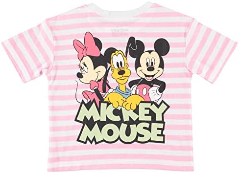 Disney Minnie Egér Lány Rövid Ujjú Póló - Elől-Hátul Nyomtatás - Méret 4-16