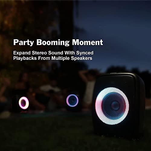 DOSS SoundBox Pro+ Vezeték nélküli Bluetooth Hangszóró Csomag PartyBoom Bluetooth Hangszóró - Fekete