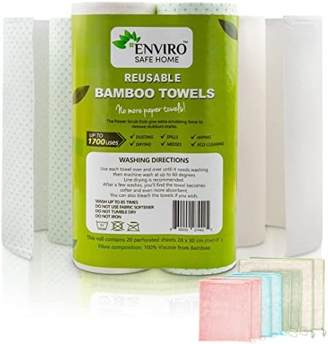 Enviro Biztonságos Otthon Bambusz, Papír Törölköző, Bambusz törlőruha - Környezetbarát Tisztító Csomag