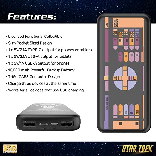 FAMETEK Star Trek Borg Kocka Bluetooth Hangszóró-Zöld Megvilágítás Star Trek Telefon Töltő | Slim Zseb Méretű, a 10 000 mAh Power Bank PEDIG