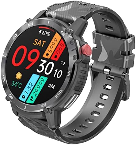 LACZ DENTON Intelligens Karóra Férfi Smartwatch 1.6 HD Teljes érintőképernyő Bluetooth Hívás Fitness Tracker pulzusszám Aludni Monitor Lépésszámláló
