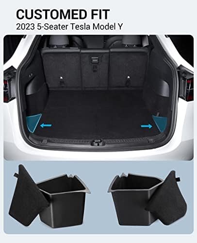 Motrobe 5 Üléses Tesla Model Y Hátsó Csomagtartó Szervező Oldalán Tároló Doboz Fedéllel Erősített Fogantyú a Modell Y Belső