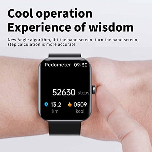 Byikun Okos Órát Lehet Szöveges, illetve a Hívást, 1.91 Inch Színes kijelző Fitness Óra iOS, Android, Egészségügyi Smartwatch Alvás Vérnyomás
