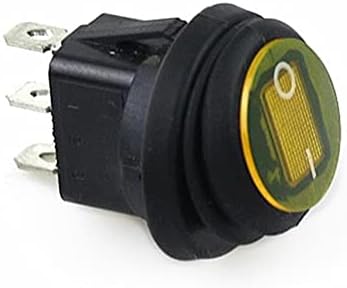 VEVEL 1DB KCD1 Kör Tér Vízálló Kapcsoló On-Off 3Pin Power Kapcsoló Lámpa Kerek LED (Szín : Zöld F, Méret : AC220V)