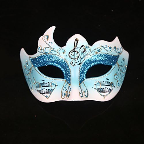 AOOF Halloween Álarcosbál maszk Arany Por Multi Angle Felnőtt Lány Fél maszk Fél arcát Hercegnő Velencei maszk Polygonal28h(Megjegyzés)-Blue15.512cm