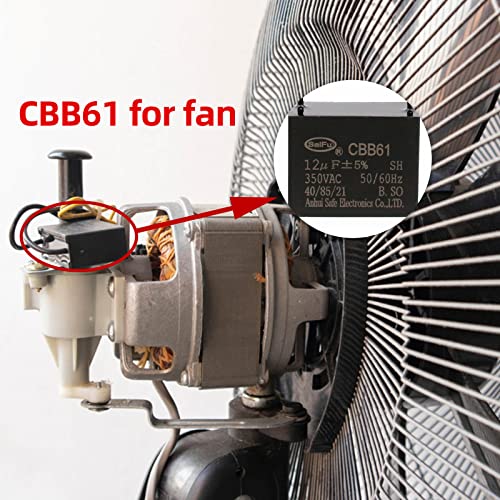 AKZYTUE CBB61 Kondenzátor 12uf 350V AC Ventilátor 2-Vezetékes 50/60Hz a Kezdő Elektromos Ventilátor Szivattyú Motor Generátor,