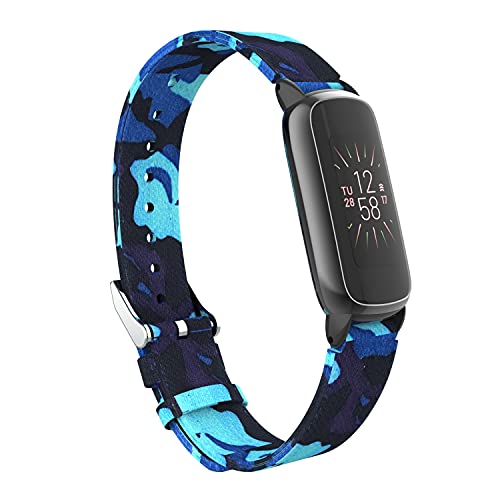 eiEuuk Szőtt Zenekar Kompatibilis Fitbit Luxe/Luxe SE Watchband, Puha Szövet, Vászon Karkötő Vékony Lélegző Heveder Tartozék