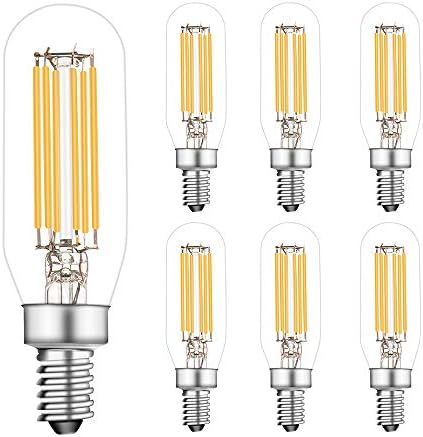 Szabályozható E12 LED Izzók, 6W, Egyenlő 60W Gyertyatartót Izzók, Meleg Fehér, 2700K, E12 Edison Izzók, Tiszta Klasszikus Csöves Izzók