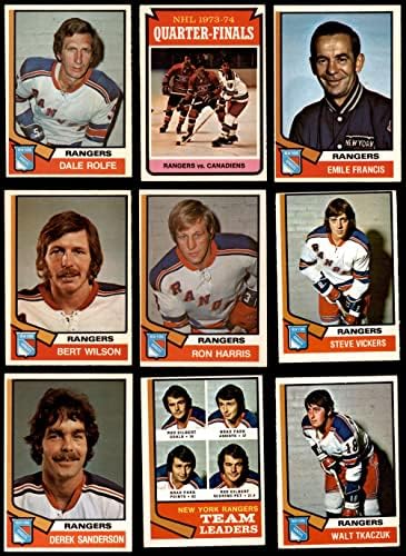 1974-75 O-Pisi-Csi New York Rangers Közelében Csapat Set New York Rangers - Hockey (Set) VG/EX+ Rangers - Hoki