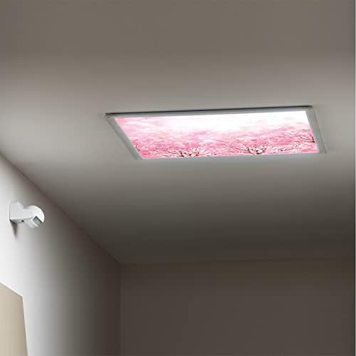 Fluoreszkáló Fény Terjed a Mennyezeti Lámpát Diffúzor Panelek-Halvány Rózsaszín Minta-Fénycső Kiterjed a Tanterem Office-2láb x 4ft álmennyezet