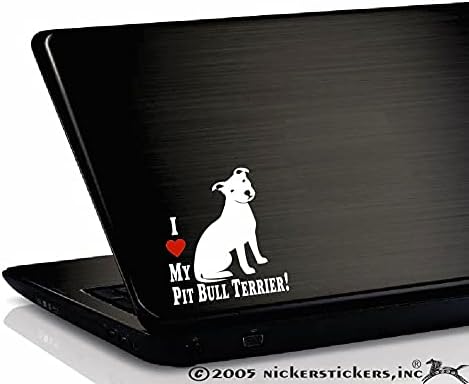 Szeretem A Pit Bull Terrier Kutya Vinil Ablak Matrica