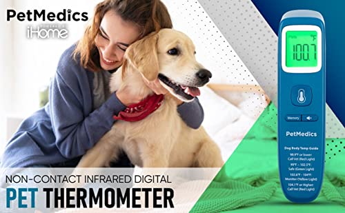 PetMedics érintésmentes Digitális, Kisállat Hőmérő Kutyák számára - Infravörös Gyors, Pontos Kutya Hőmérséklet Érzékelés - Könnyen Olvasható