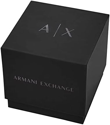 AX Armani Exchange Férfi Három Oldali Fekete Szilikon Zenekar Óra (Model: AX2531)