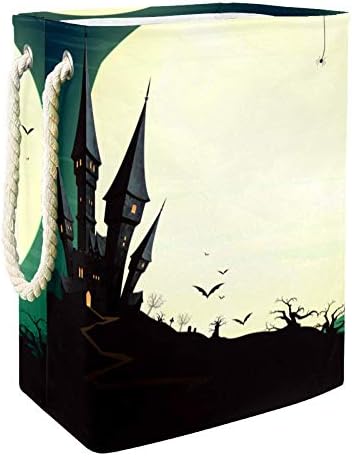 Inhomer Haunted Halloween-Kastély Telihold 300D Oxford PVC, Vízálló Szennyestartót Nagy Kosárban a Takaró Ruházat, Játékok