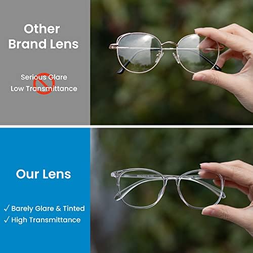GUDVUE Kék Fény Szemüveg, Ultra Könnyű, Ovális Szemüveg, Számítógépes Szemüveg nők/férfiak, Tükröződésmentes/UV400/Szem Megerőltetése,