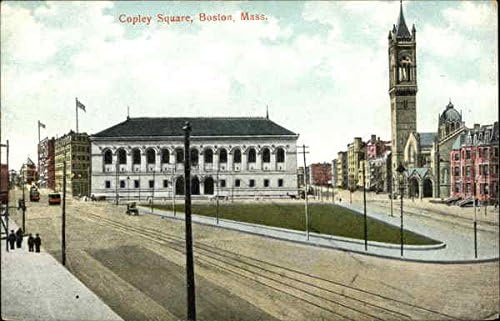 Madártávlatból Copley Square Boston, Massachusetts MA az Eredeti, Antik Képeslap