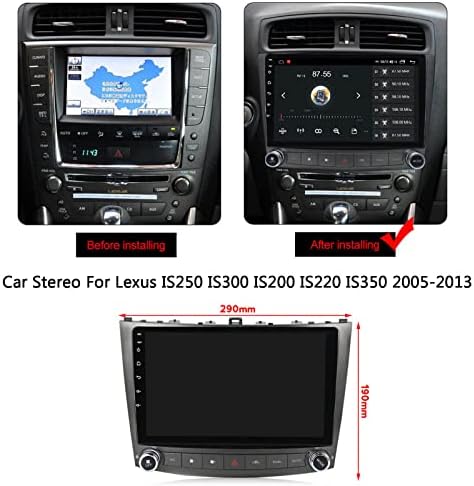 12 Android Autó Sztereó Dupla Din Lexus IS250 IS300 IS200 IS220 IS350 2005-2013 autó 10 Colos érintőképernyő, Autó Rádió, GPS Navigáció/Bluetooth/Fm