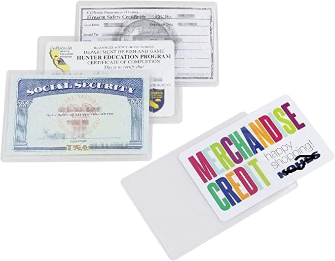 SMCU 10 Pack tb-Kártya Tartóját Protector Ujjú, Világos, Lágy PVC, Vízálló Tb Kártya Protector Hitelkártya, névjegykártya, nagy