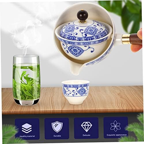 BESTonZON 1 Állítsa Utazási Teás Készlet Fehér Szett Hordozható Tea Csésze Üzleti Ajándékok Tea Service Set Teát Felszolgáló Tálca
