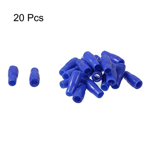 beszerzés térkép Terminál Kap Csomagtartó Fedél 3 mm Lyuk PVC Szigetelés Gyűrű Kék 20 Csomag