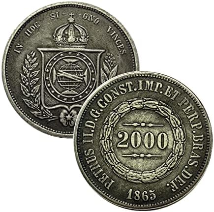 1865-Ben Dél-Amerika Brazil Ezüst Dollár Ezüst Érme Brazil Szövetségi Érme Ezüst Kerek Óceán Longyang Ősi Réz Érme Ezüst Érme