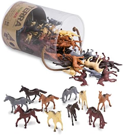 Terra által Battat – Lovak 60 db – Válogatott Miniatűr Ló Játékok A Gyerekek 3+
