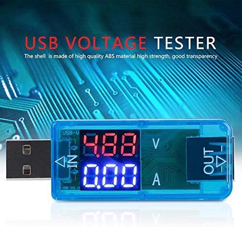 0-3A DC3.2-10V LED-USB Átalakító, Multiméter Voltmérő Jelenlegi Méter Töltő USB Teszter Mérési Eszközök(Kék)