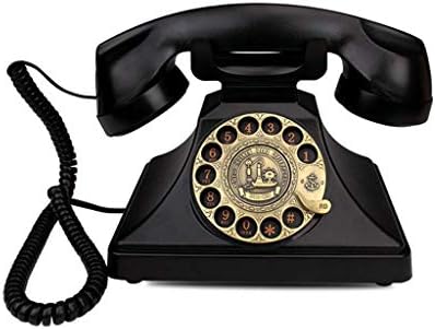 XJJZS Rotary Telefonvonal Retro, Régi Vágású Vezetékes Telefonok Klasszikus Fém Csengő,Vezetékes Telefon Hangszóró, valamint az Újrahívás