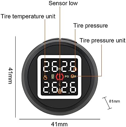 WYKDD Autó Gumiabroncs-Nyomás figyelő Rendszer 4 Belső Érzékelők Üzemanyag-Magas Hőmérséklet Riasztás TPMS szivargyújtó Típus
