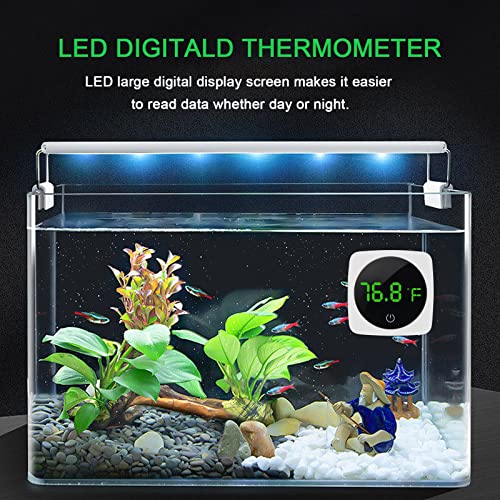 Akvárium Hőmérő Digitális, akvárium Hőmérő Pontos LED Kijelző ±0.9°F Tartály Hőmérő Akvárium Hőmérséklet Mérésére Alkalmas Hal, Axolotl, vagy