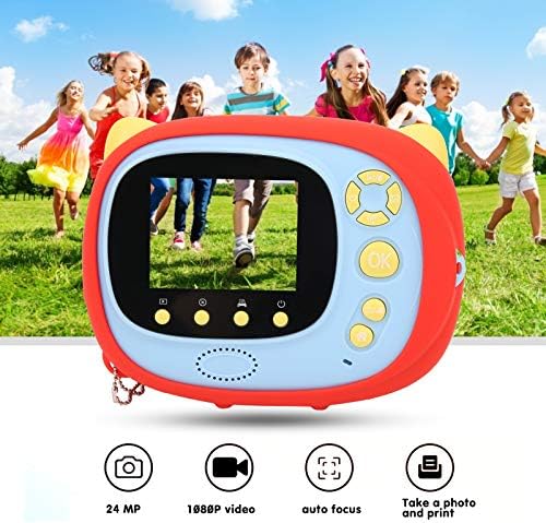 SALALIS Mini Gyerekek Kamera,24MP HD Gyermekek Digitális Camer,2 Inch Színes Kijelző,Többfunkciós Rajzfilm Digitális Nyomtatás