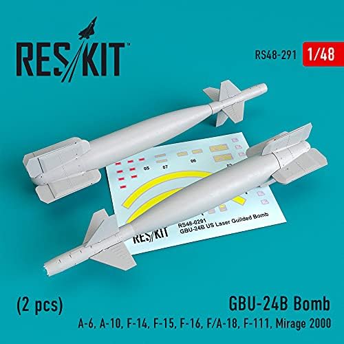 Reskit RS48-0291 - 1/48 GBU-24 (B) Bomba (2 db), a Légi jármű, Méretarányos Modell készlet