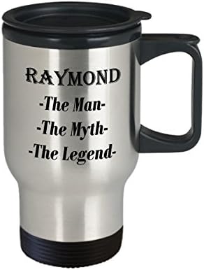 Raymond - A Férfi, A Mítosz, A Legenda, a Félelmetes Bögre Ajándék - 14oz Utazási Bögre