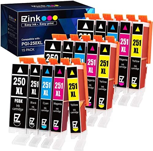E-Z Tinta (TM Kompatibilis tintapatronok Cseréje a Canon 250 251 XL PGI-250XL CLI-251XL használni PIXMA MX922 MX920 IX6820 MG5520 MG7520 IP8720