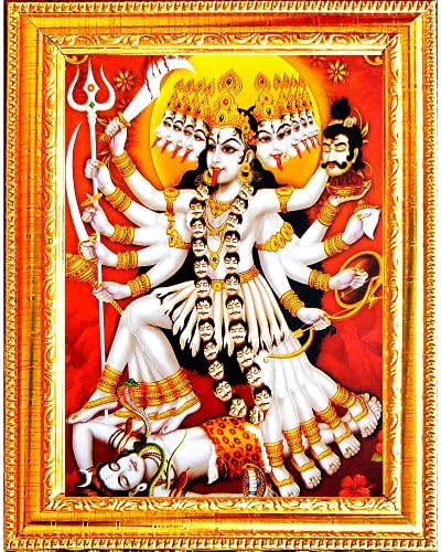 Suninow Shiv parivar Képkeret | Isten, Istennő Vallási Bekeretezett Festmény a Falon Pooja/Hindu Bhagwan Devi Devta Képkeret/Isten
