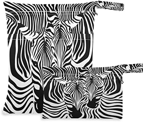 HUXINO Vízálló Nedves, Száraz Zsákok Zebra-Állat-Print, Gyerekeknek, Baba ruha Pelenka Nedves Zsákokat Szervező Újrafelhasználható táska