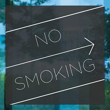 CGSignLab |Nem Dohányzó -Fekete Ablak Ragaszkodnak | 24x24