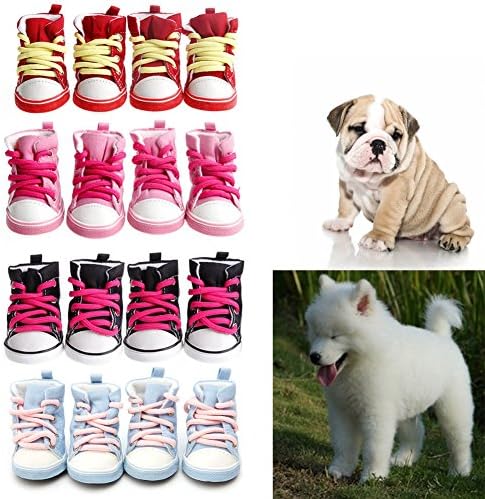 Öröm eShop 4db Kisállat, Kutya, Puppy Farmer Sport Csizma Cipő csúszásgátló Cipő Cipők Mancs 5 Méretű (5)