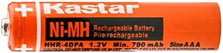 Kastar 8-Pack Akkumulátor CMH4 Smart USB Töltő Kompatibilis Panasonic 1.2 V 400mAh BK40AAABU, 1.2 V 550mAh HHR-4DPA/4B HHR-55AAABU,