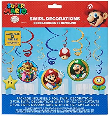 Super Mario Brothers Lóg Örvény Dekoráció - Vegyes Minták, 12 Db