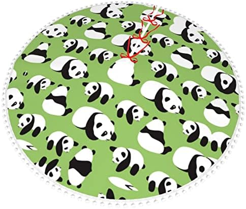 Zöld Háttér Panda Táncos Karácsonyfa Szoknya Party Dekoráció Fa Szoknya. Átmérő Hüvelyk 30/36/48
