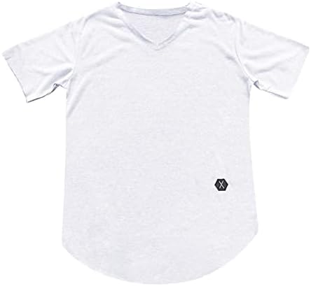 A férfiak Alapvető V-Nyakú Póló - Alkalmi Divat Hipszter T-Shirt Izom Horogsor Prémium Szilárd Színes Felsők, Blúzok