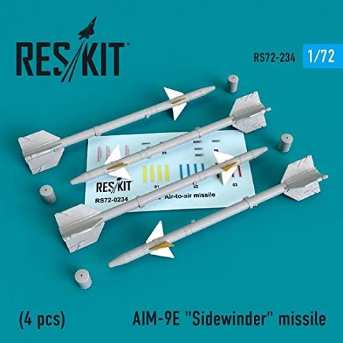 Reskit RS72-0234 - 1/72 CÉL-9E Sidewinder Rakéta (4 DB) Modell készlet