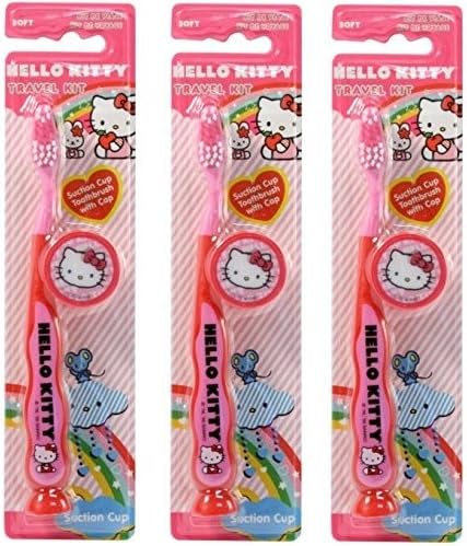 Hello Kitty Gyermek fogkefe (Csomag 3) Kap, a Szívó - Fogkefe Minták Változnak - Prémium Minőség